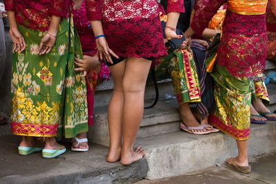 Low section of people standing outdoors