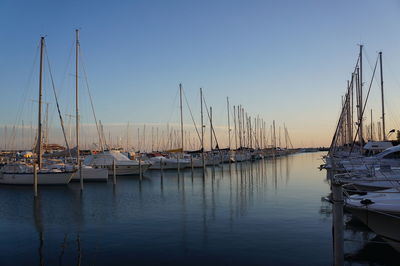 Boats in harbor