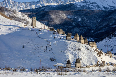 Scenic view of snowcapped mountain