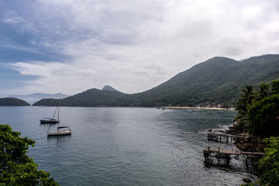Calm bay on the island of ilha grande - brazil