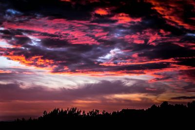 Scenic view of landscape against cloudy sky