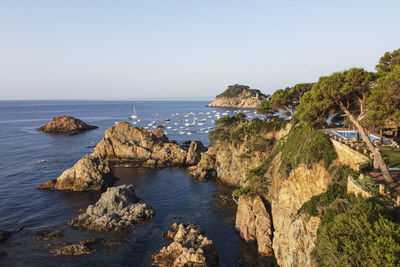 Landscape of costa brava shore, catalonia, spain