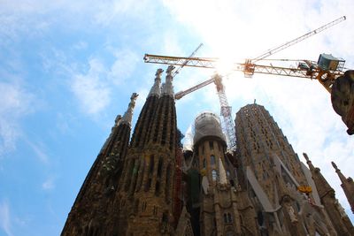 Low angle view of traditional building against sky