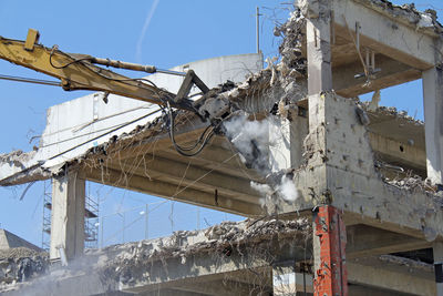 Low angle view of built structure against sky