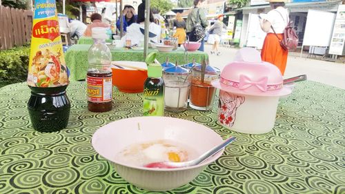 Breakfast on table