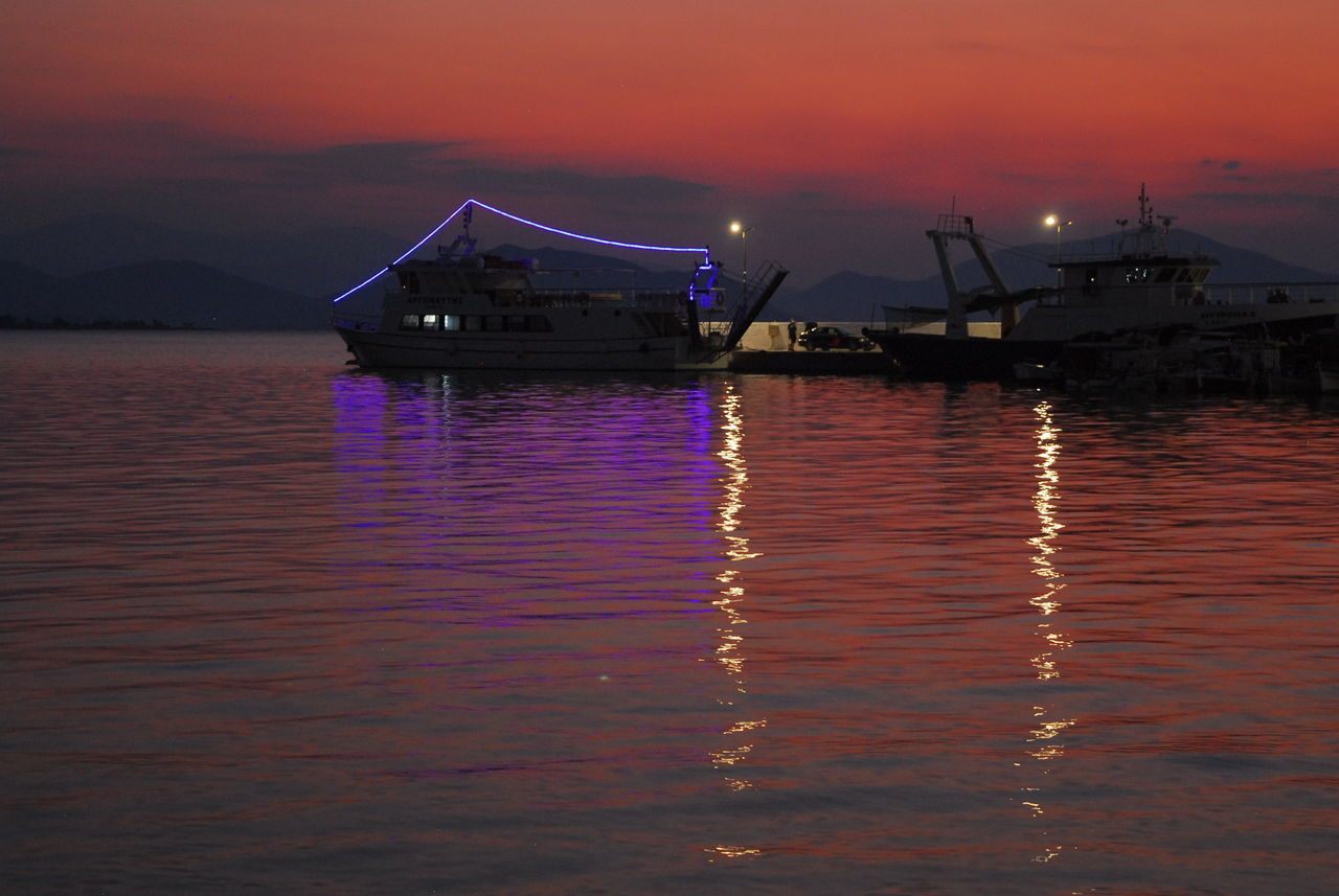 Sky Reflection Sunset Night Evening Dusk Sea Vacations Memories