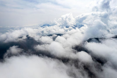 Low angle view of cloudy sky