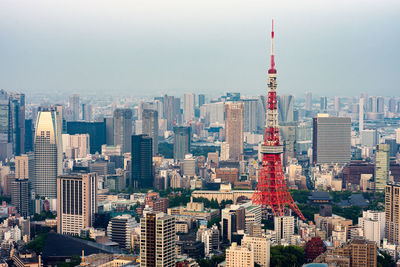 Aerial view of buildings in city