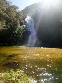 River flowing through rocks