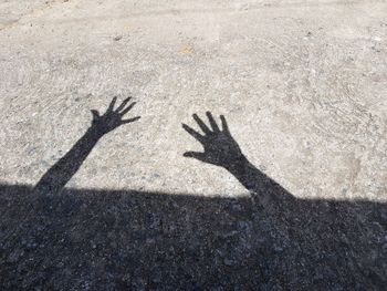 Shadow of people on the ground