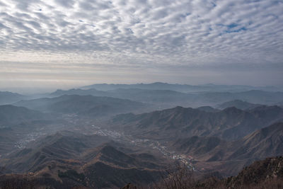 Scenic view of dramatic landscape against sky