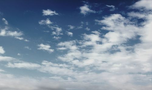 Low angle view of cloudy sky