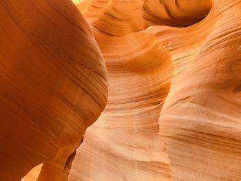 Low angle view of rock formation