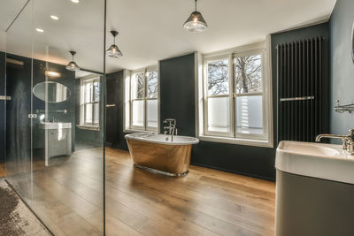 Interior of luxurious bathroom