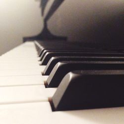 Close-up of piano keys