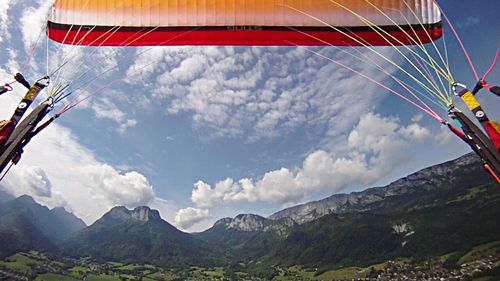 Low angle view of mountain against sky