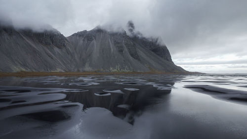 Scenic view of waterfall