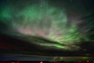 Low angle view of sky at night