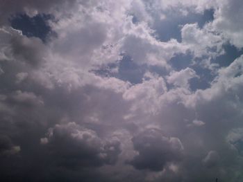 Low angle view of clouds in sky