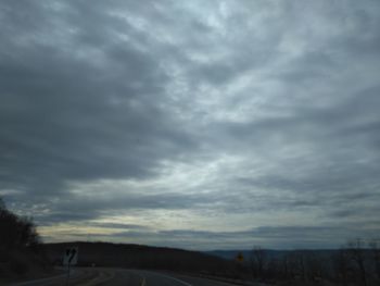 Storm clouds over land