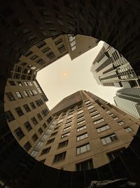 Low angle view of buildings against sky