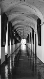 Empty corridor at melk abbey