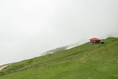 Scenic view of landscape against clear sky