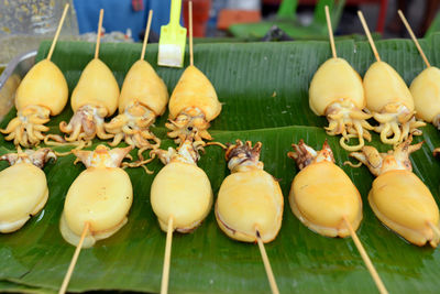 Close-up of fruits for sale at market stall