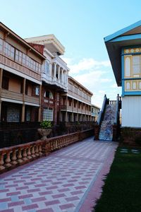 View of staircase in city