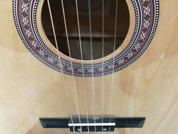 Full frame shot of classical guitar