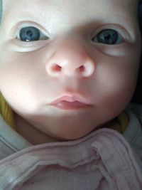 Close-up portrait of cute baby