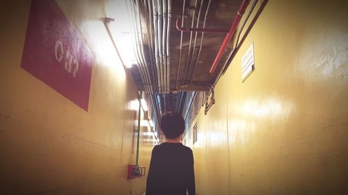 View of illuminated built structure