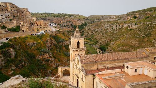 Historic buildings at sassi di matera