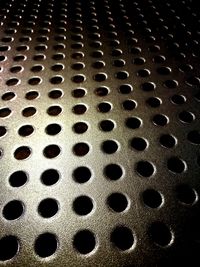 Close-up of metal grate