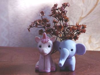 Close-up of stuffed toy on table