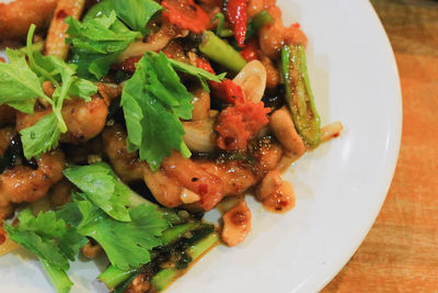 Close-up of food in plate