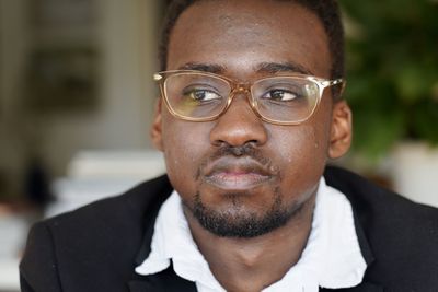 Close-up portrait of young man