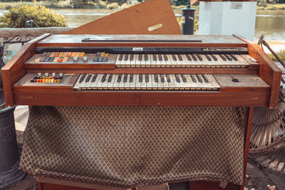 View of an abandoned piano