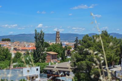 View of town against sky