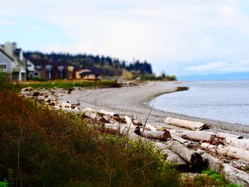 Scenic view of sea against sky