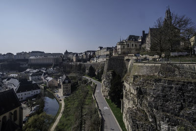 View from the ramparts over the city of luxembourg