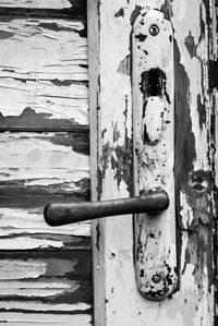 Close-up of old wooden door