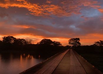 Scenic view of orange sky during sunset