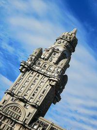 Low angle view of traditional building against sky