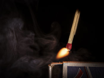 Close-up of illuminated candle