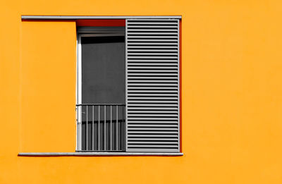 Close-up of yellow window