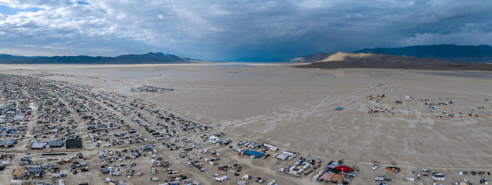 Panoramic view of beach against sky