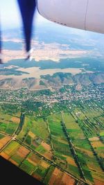 Aerial view of agricultural field