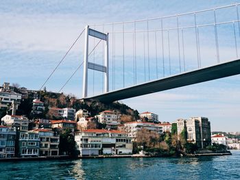 Bridge over river in city