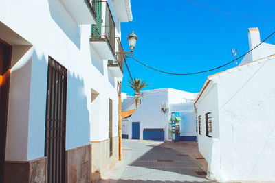 Street in the old town of nerja, province of málaga, spain.